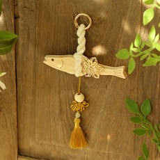 守護我們家的好運避邪明太魚花朵流蘇, 混合色