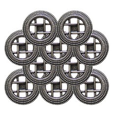 Taran 1 鈕扣 21mm, 黑鎳, 10個