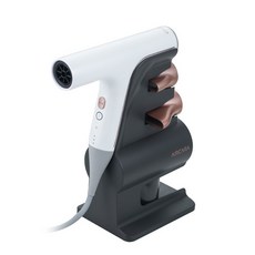 Onda Aircara 超輕量專業吹風機+燙髮刷+專用支架, 白色的, OBD-D010AWT