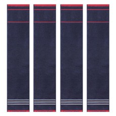 Songwol Towel 松月毛巾 四線運動20毛巾 20 x 100 公分, 4入, 海軍藍色