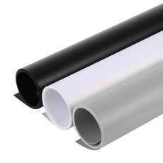 Bonzen 照片和視頻拍攝 PVC 背景紙無彩色 100 x 200 厘米 3 件套, 1套, VDR-102KGW
