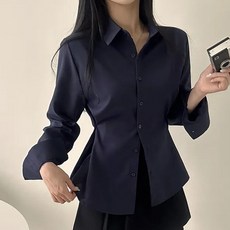 德芙洛商務 女款柔美風腰線設計修身襯衫