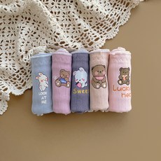 Juniday 甜美兔子小熊學生內褲5件組