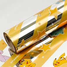 Young Plaza 寶可夢鍍金捲筒包裝紙 53cm x 12m, 1個, 星光黃