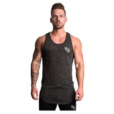 VQ Leon 男士純棉健身訓練無袖 T恤 HR447