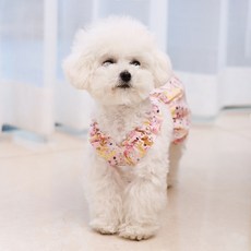 Lanboer 寵物春季荷葉邊連身裙, 粉紅色, 1個