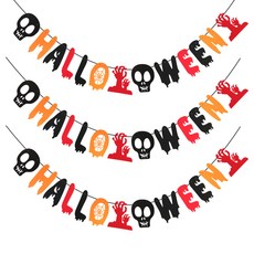 Party09 萬聖節不織布拉旗 紅手掌, 混色, 3個