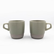 KINTO SLOW COFFEE STYLE STACKING馬克杯 320ml, 灰色的, 2個