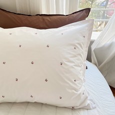 THE HAUS Luca 單層枕頭套, 白色, 1個