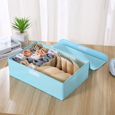 아이템트레이드 옥스포드 접는 보관상자 03 15칸 하늘색, 1개