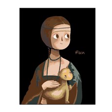 포픈 유화그리기 40 x 50 cm, 고양이와여인, 고양이와여인103193519