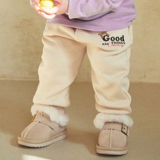 mollimelli New Kids On 兒童幸運熊刷毛保暖束口褲