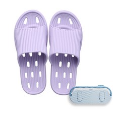 파메라 파스텔톤 욕실 슬리퍼 퍼플 T106 + 슬리퍼 거치대, 1개