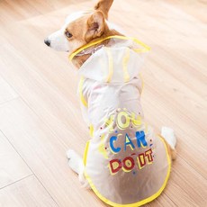 Debits 威爾士柯基犬雨衣, 白色的