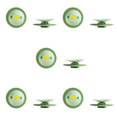 이현 실리콘 냄새차단 트랩, 그린, 5개