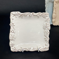 ELIOS My Flower 正方形 麵包盤 B型 3511, 白色, 1個