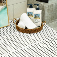 KAZT 高級防滑浴室墊 30 x 30 cm, 白色, 10個