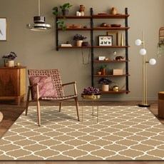 LEEJUNG 圖騰印花長方形地毯