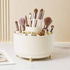 Futuro Lab 旋轉式化妝刷收納盒, 象牙白, 1個