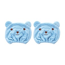 JOYnJOY 乾髮毛巾帽, 2個, 藍色