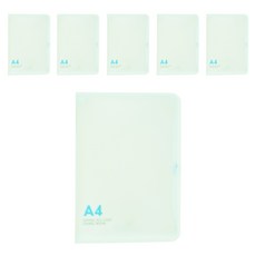 ECO Chungwoon PP 新彩色拉鍊文件夾 A4, 淺綠色, 6個