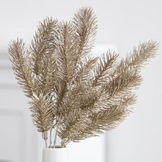 flowertree 人造花 裝飾 道具 裝飾 煙燻葉叢 37cm, 1個, 小麥色