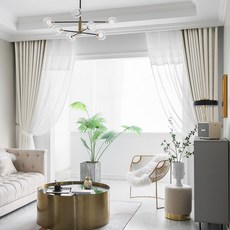 지나송 미야 암막커튼 2p 코디커튼 2p 커튼봉