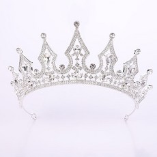 Estella自助婚紗巴洛克系列水晶皇冠 kvn325, 銀色, 1個