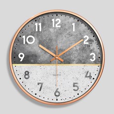 리치오션 심플 무소음 벽시계, D001