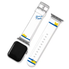 디즈니 곰돌이푸 애플워치 스트랩 42/44/45mm, 화이트 빼곰