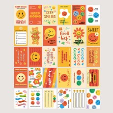 1991 Project 可愛微笑感性室內裝飾精美明信片30款套組, 1套, 混合顏色