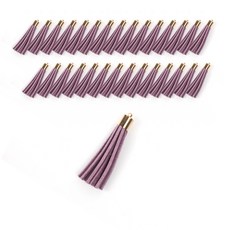 Home&Life 短版皮革流蘇, 薰衣草紫, 30個