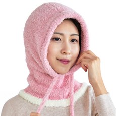 LUMASS 線條連帽圍脖, 1個, 粉紅色