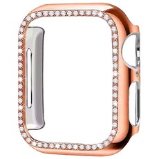 Womens9999 水鑽手錶保護殼 44mm, 玫瑰金