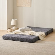 삼익가구 번느 접이식 토퍼 매트리스, 다크그레이, 13cm