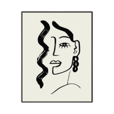 올앤아트 추상화 일러스트 그림 인테리어 액자 AIP80, 블랙