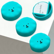 Nature Park 嬰幼兒用比熊矽膠防撞護角, 天藍色, 4個