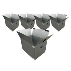 KWANGDONG 防止割傷手 魔鬼氈型 搬家箱, 5個, 銀色