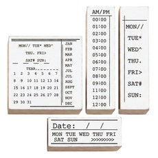 모던앳 일정 계획 다이어리 스탬프 4종 세트 타임, 1세트