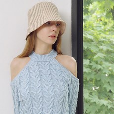 MARCHEN 모그 체크 버킷햇