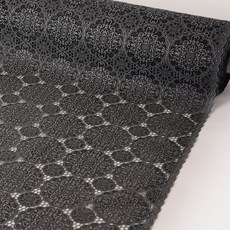 데코리아 북유럽풍 레이스 방수코팅 식탁보 FL2970, 50cm x 2m, 블랙, 1개