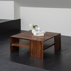 헤즈로 엘림 원목 거실 테이블 방문설치, 브라운