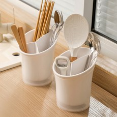 American Road 簡約斜口隔層餐具筒 RK2298, 白色, 2個