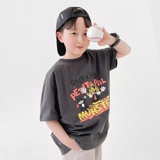 베리클로젯 몬스터 솔리드 반팔 라운드 티셔츠