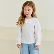 hejmini 女童小荷葉邊領T恤