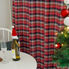 CASA VERDE 聖誕薑餅格紋門簾, 紅色格紋