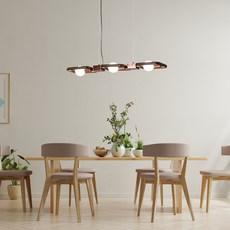 WONHA 餐桌吊燈 3燈 6775-3D, 玫瑰金