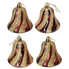 彩繪鈴鐺 (4入), 咖啡, 1組