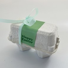 TINA PICNIC 復活節 2入雞蛋包裝組(薄荷緞帶-薄荷貼紙)20個, 20套, 薄荷(緞帶), 薄荷(貼紙)