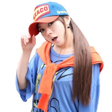 가발나라 여성용 묶음형 포니테일 부분가발 롱 스트레이트 52cm, 레드브라운, 1개